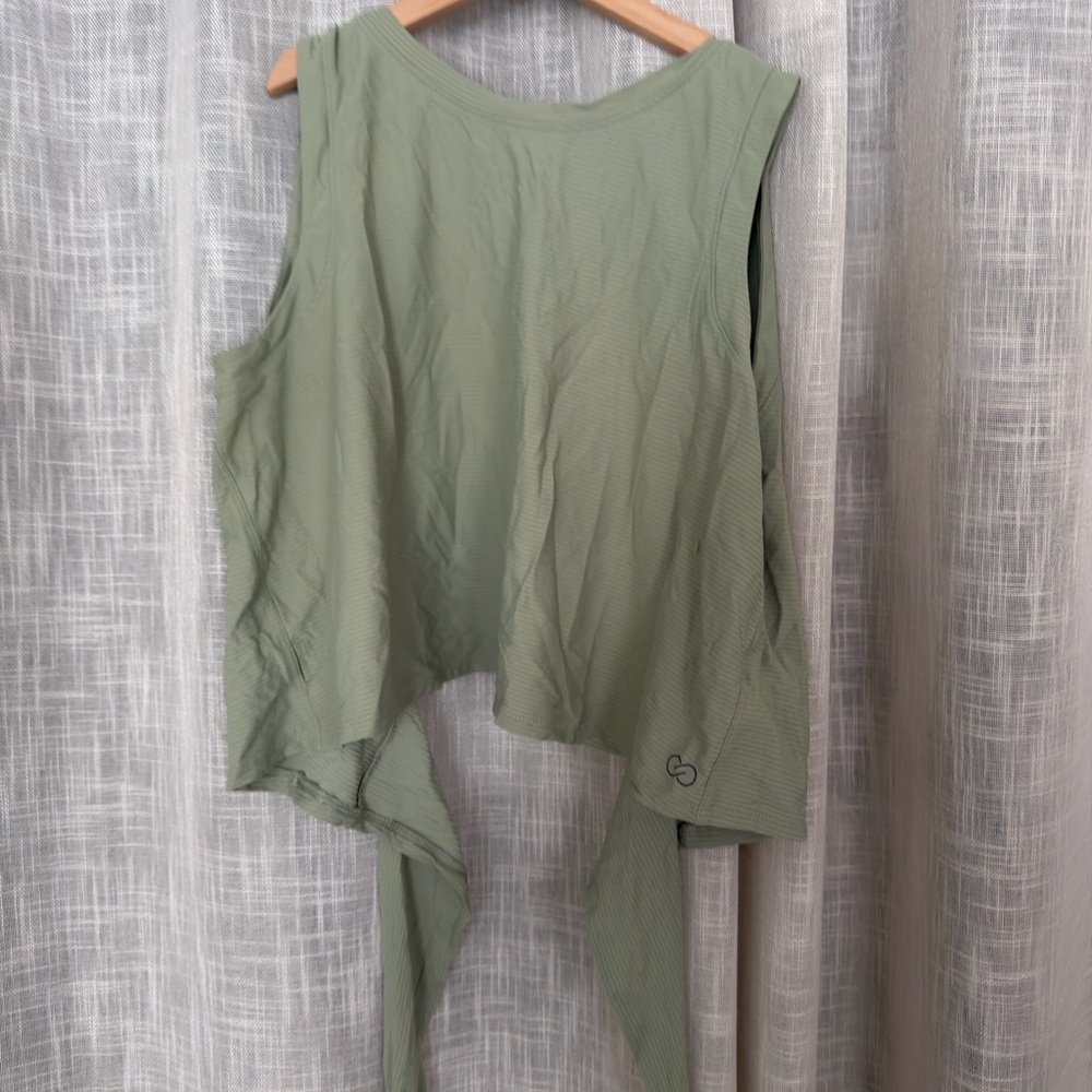 Sleeveless Green Top